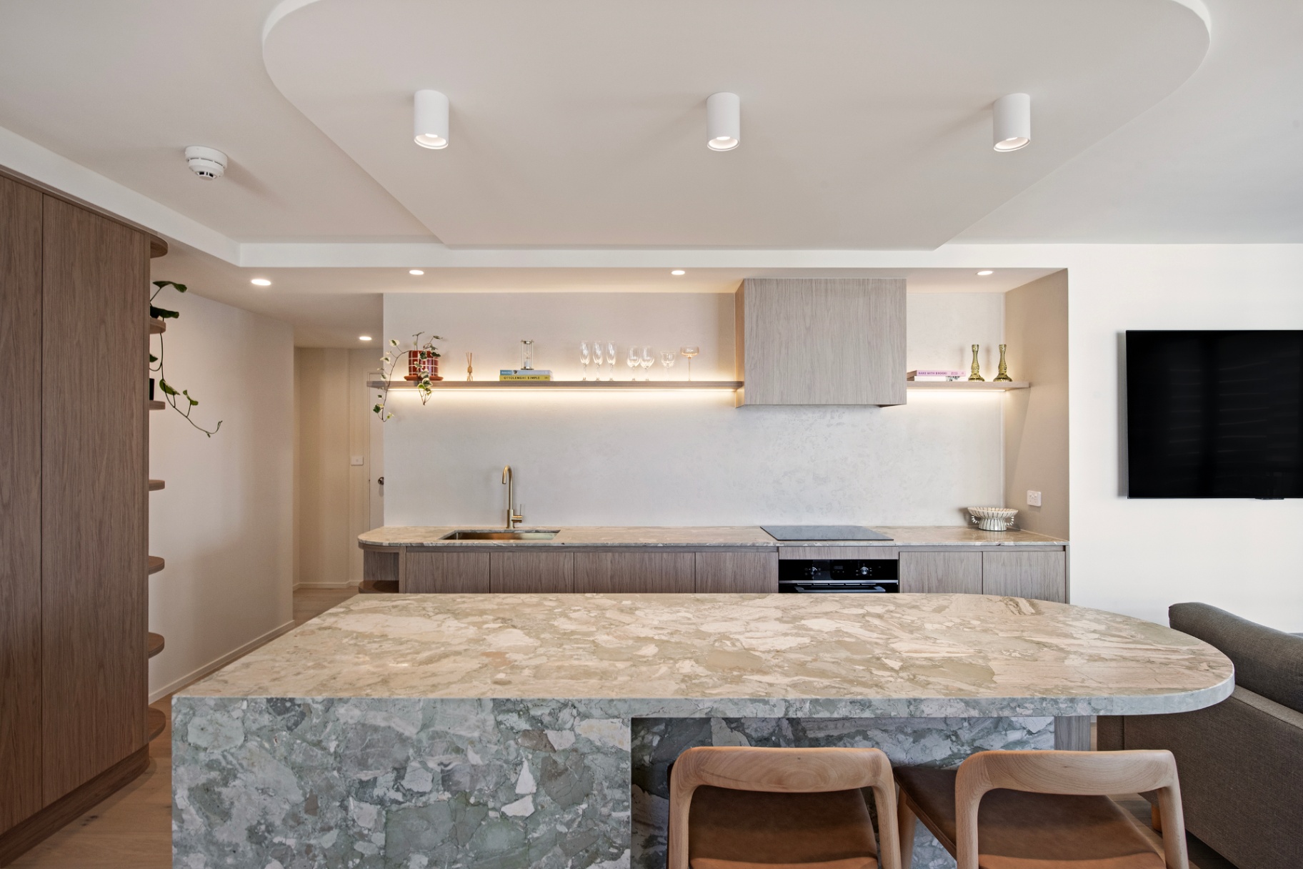 Marble Galley Kitchen