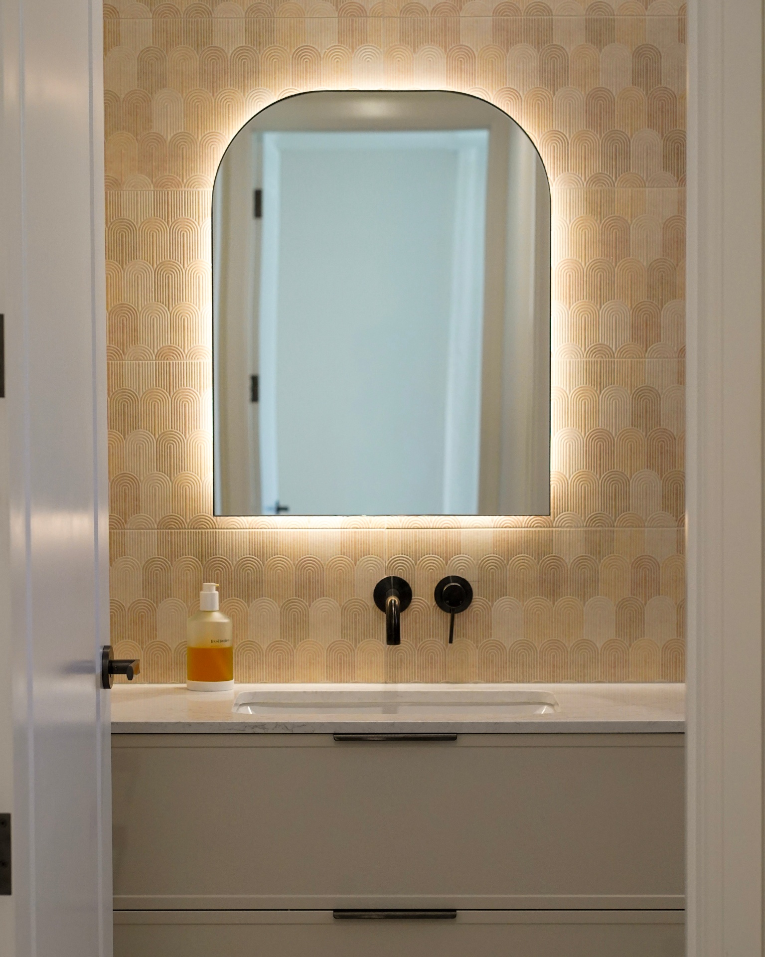 Arched Powder Room Vanity